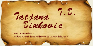 Tatjana Dimković vizit kartica